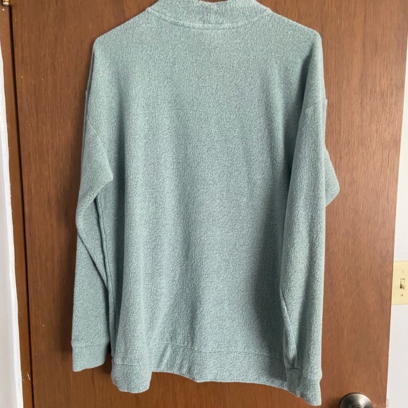 Victoria’s Secret PINK Blue Terry Soft Oversized Mock Neck Sweatshirt - Picture 5 of 5